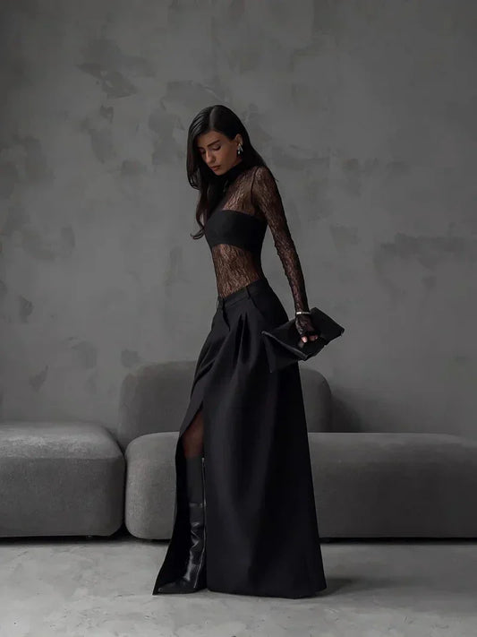 Falda larga Alaia